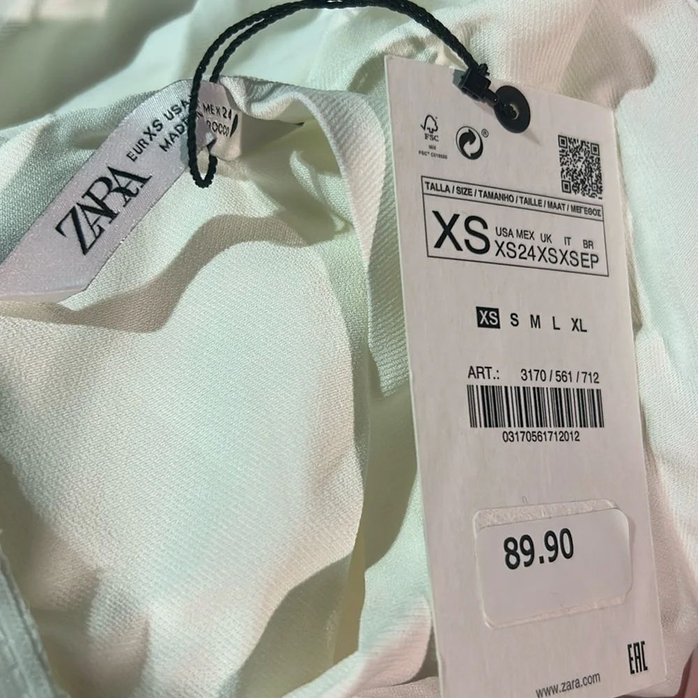 NWT ZARA Flowy Midi Dress Elegant White Maxi Dress - Picture 5 of 14